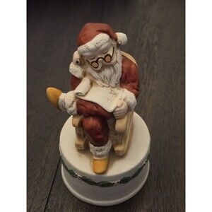 Vintage Christmas Decorative collectible music box "Santa " by Ron Gordon